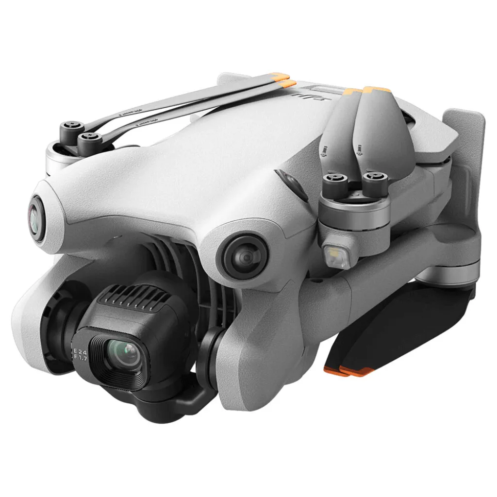 DJI Mini 4 Pro vista três quartos