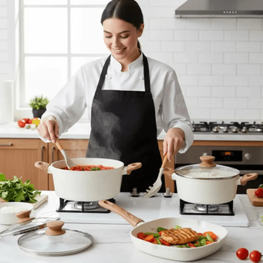 Cozinha dos Sonhos 9 peças Revestimento Cerâmico Premium Indução - Bege - Imagem 12